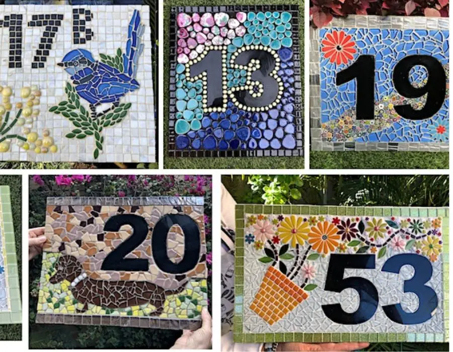Perth Mosaic house number